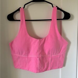 Pink Cropped Tank Top
